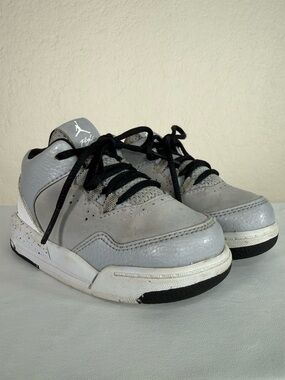 Nike Jordan Flight Origin 2 Wolf Grey & White Toddler High Top Sneakers Size 6